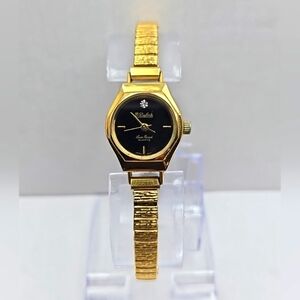 Womens Dufonte By Lucien Piccard Watch Gold Tone Diamond Stainless New Battery